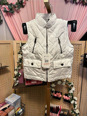 Jessica Simpson Quilted Vest Girls 2T White NWT